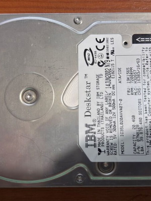IBM Deskstar IC35L020AVVA07 20GB IDE σκληρός δίσκος