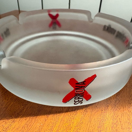 Ashtray Serkova the Exciting Vodka large, like new, diameter 14.5cm