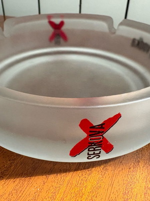 Ashtray Serkova the Exciting Vodka large, like new, diameter 14.5cm