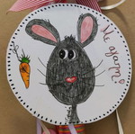 Handmade Easter candle mouse new