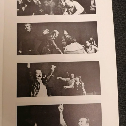 Theatrical program The Four Legs of the Table used 1979 Iakovos Kampanelis