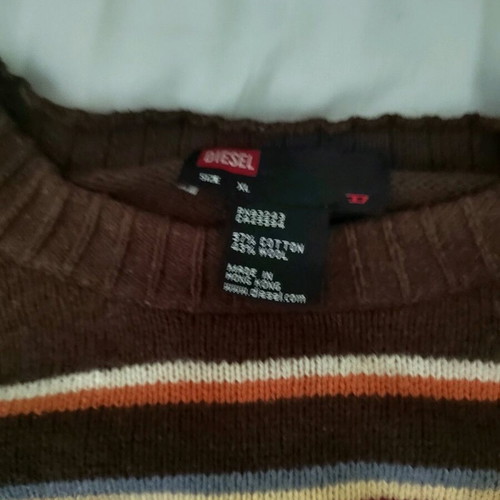Diesel brown wool and cotton pullover size XL like new