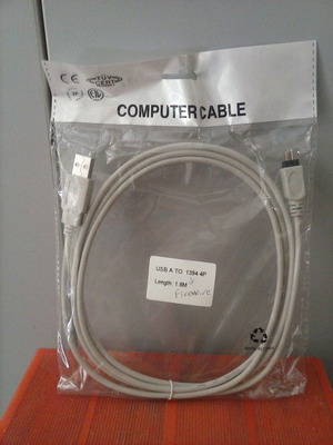 Σύνδεση (καλώδιο) USB A αρσενικό σε Firewire αρσενικό 4 ακίδων (1394) 1,8m