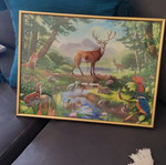 Puzzle frame with animals used