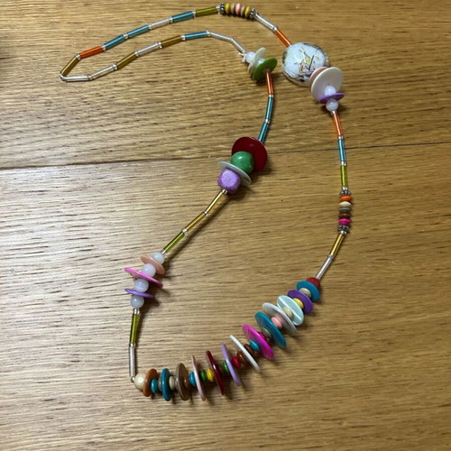 Necklace colorful new for summer 48 cm
