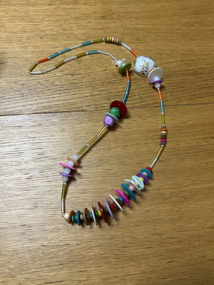 Necklace colorful new for summer 48 cm