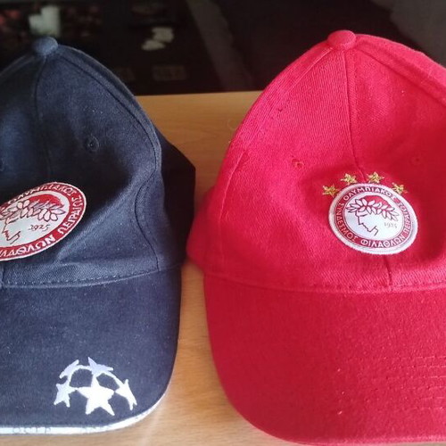 Olympiacos caps used, pack of 2