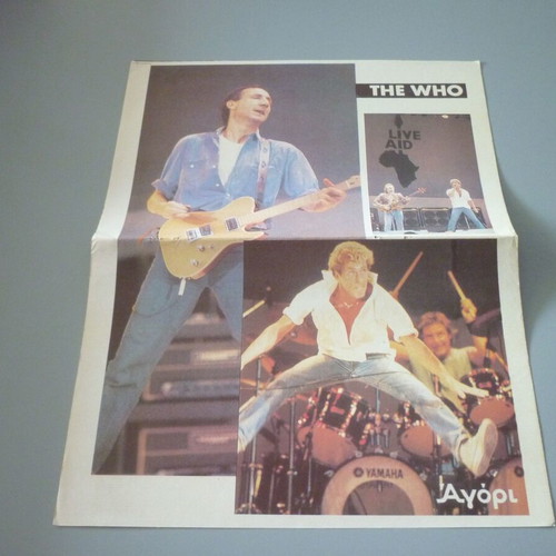 The Who Simon Lebon double collectible poster used from Agori magazine