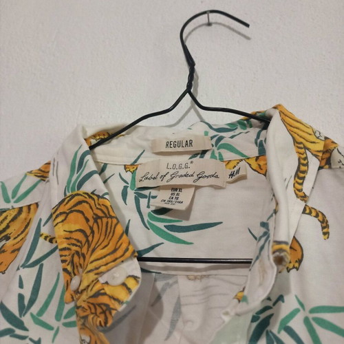 Tiger shirt H&M като ново, размер XL, цветен, памук