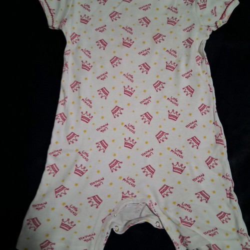 Cotton summer pajamas for girls used, size 104, white and pink