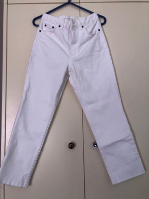 Topshop straight jean white women's pants new
