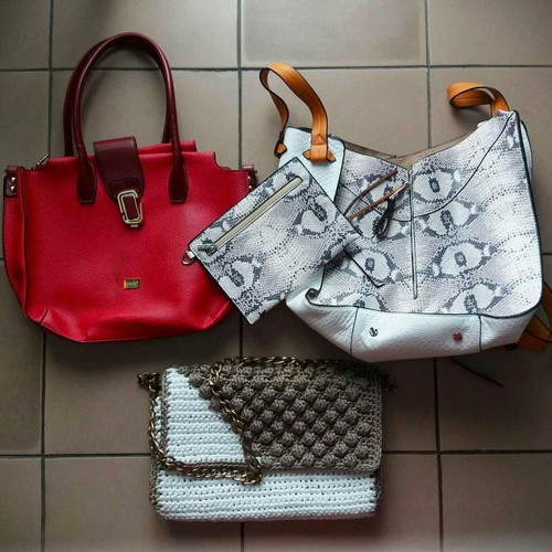 Women's bags pack of 3 like new, white and red