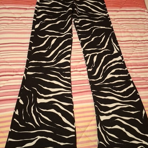 Elastic pants Pink Woman like new, size S 36 8, black and white