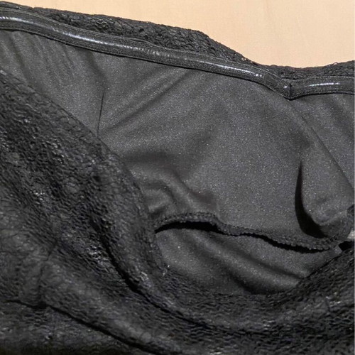 Top strapless lace blouse used, size M, black