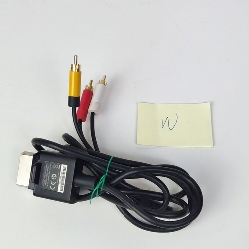Xbox 360 composite AV cable used, black audio video cable