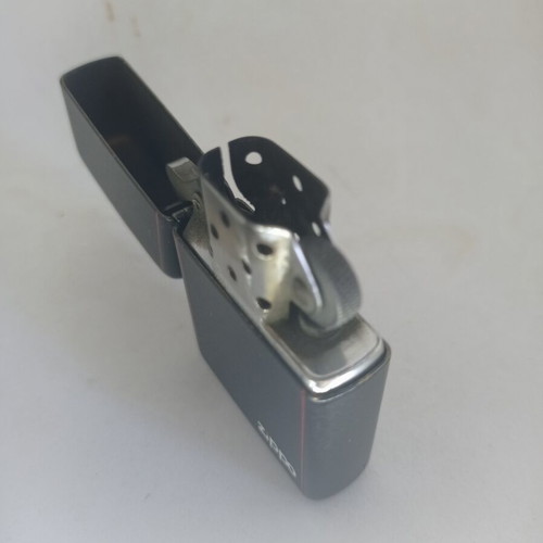 Zippo Classic Black Matte Lighter 218ZB like new with box and documents