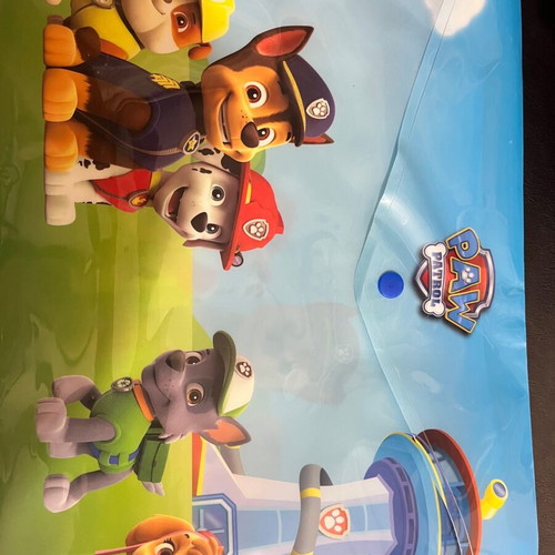 Paw Patrol notebook and button folder new