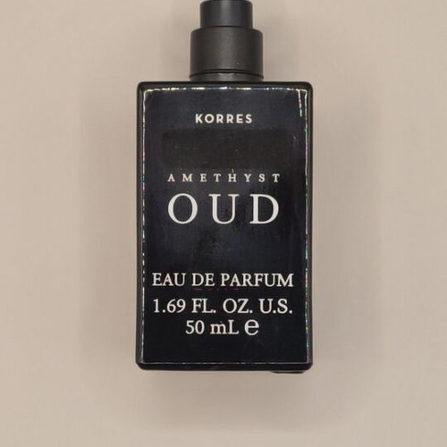 Korres Amethyst Oud Eau de Parfum 50ml used, exotic warm scent