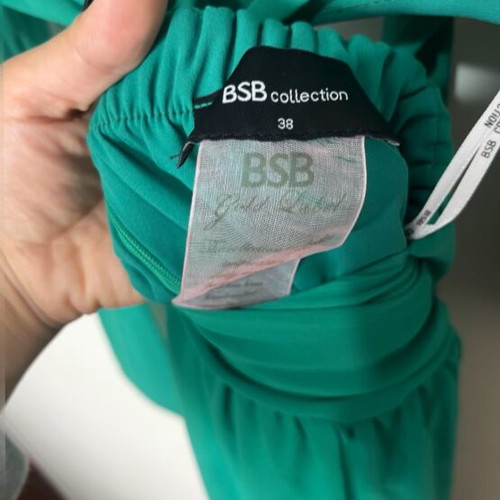 BSB long dress like new, size 38, green with cutouts