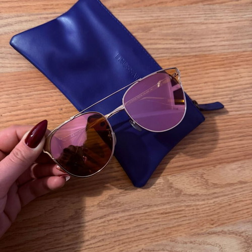 Trussardi sunglasses like new, pink gold color