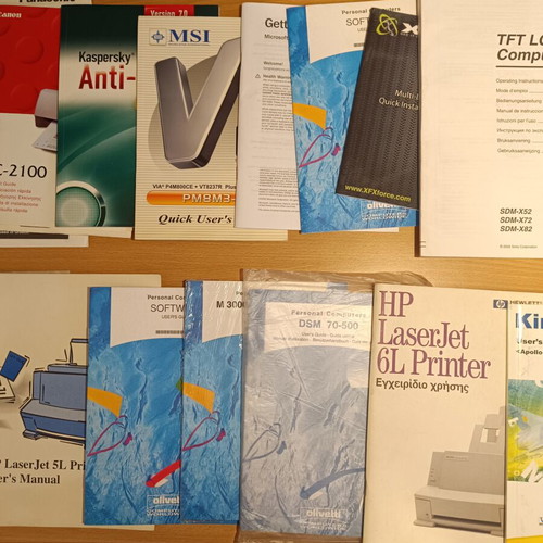 Manuals collection like new from vintage electronic devices