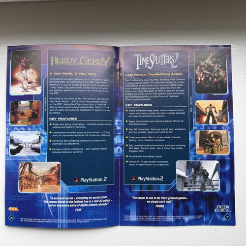 PS2 Booklet video games catalogue like new