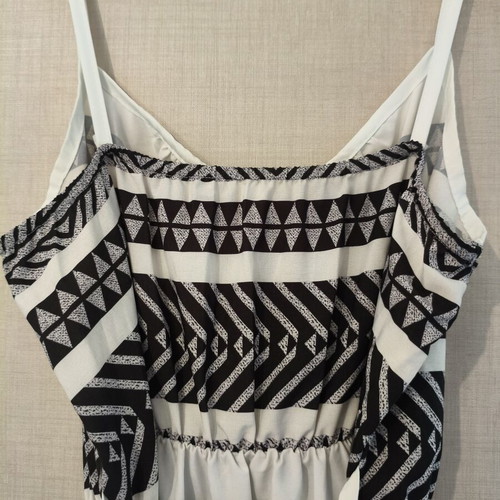 Maxi summer dress with ethnic geometric pattern one size like new