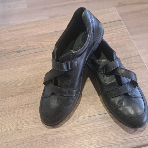 Ecco men's leather shoes like new, casual, size 42, black