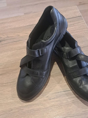 Ecco men's leather shoes like new, casual, size 42, black