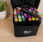 Touch Marker Set 48 Colours with Storage Bag