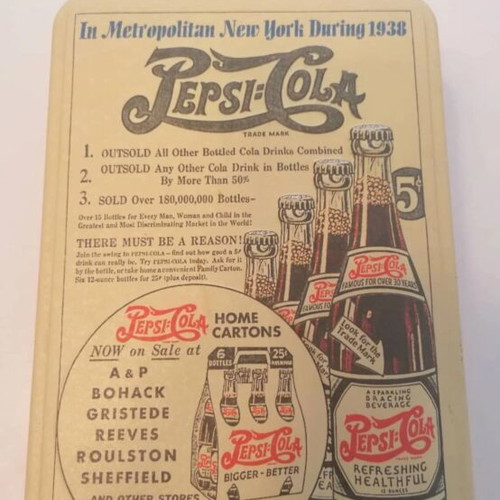 Pepsi Cola metal tin used by Virojianglor