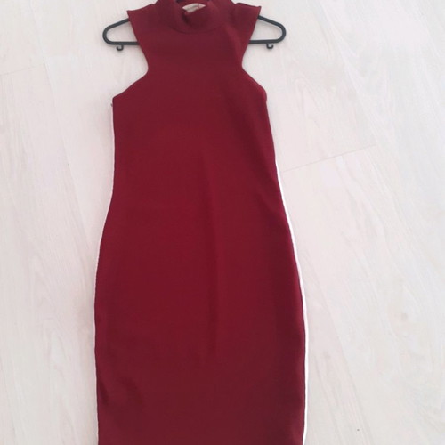 Rib dress new burgundy Small from Pink Woman