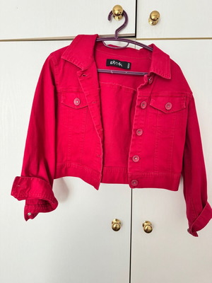 Jean jacket φούξια Pink Woman σαν καινούργιο, crop
