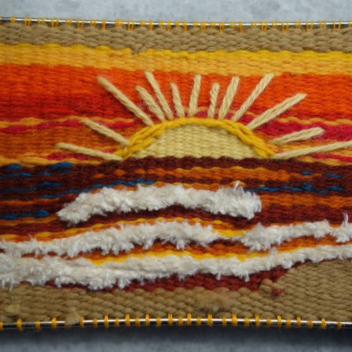 Woven sun used on wooden tripod