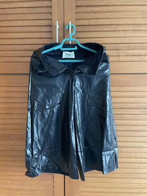 Croco Leather Look Pants Black Size S-M Like New