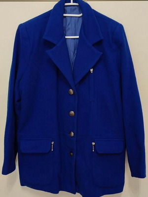 Electric vintage jacket used, blue, padded and lined, size M
