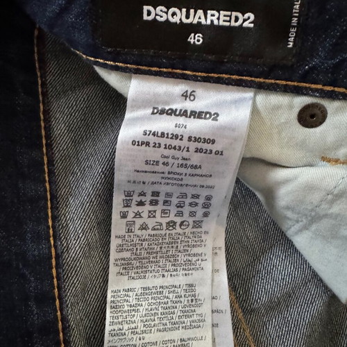 Dsquared2 jeans like new, size 46 Italian, blue