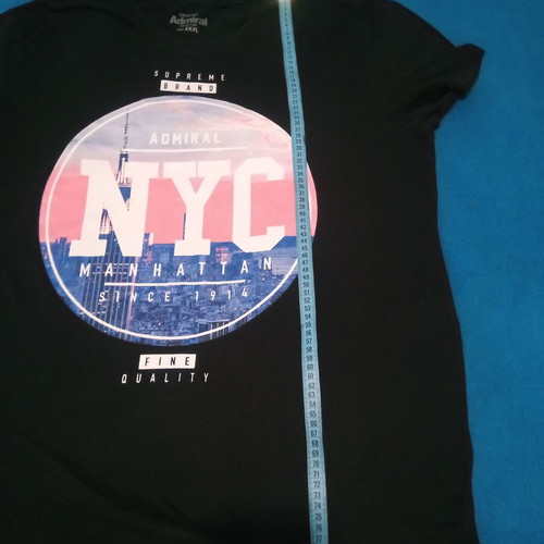 Admiral black t-shirt with short sleeves XXL like new