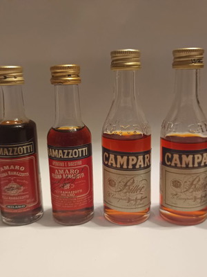 Miniature aperitif bottles, pack of 6, sealed