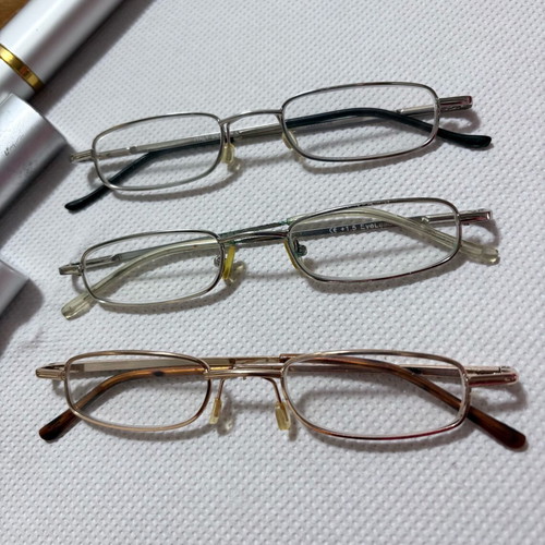Eyeglasses used, set of three, 1.5 and 1.0