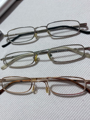 Eyeglasses used, set of three, 1.5 and 1.0