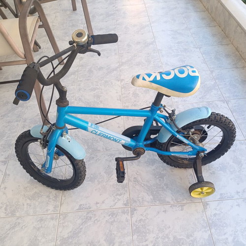 Clermont kids bicycle used, blue, drum and counter brakes