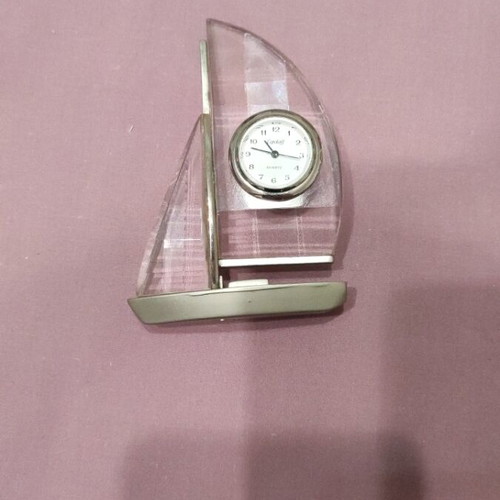 Sailboat crystal clock used