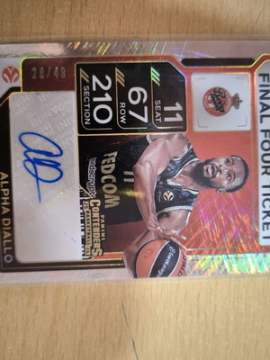Panini Contenders EuroLeague Alpha Diallo Playoff Ticket Auto 28/49 κάρτα