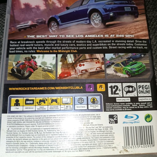 Midnight Club Los Angeles PlayStation 3 used, racing