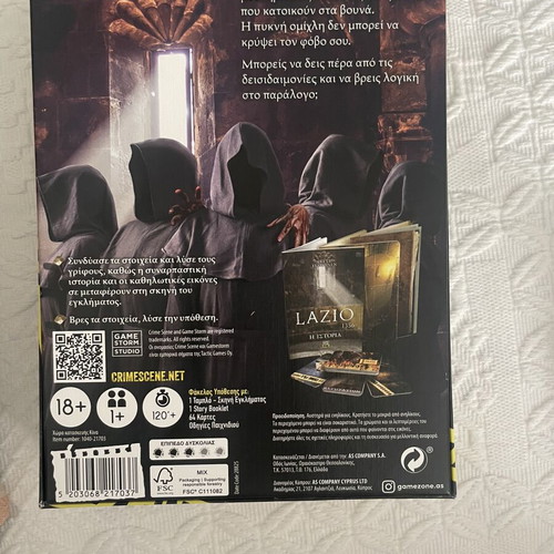 Lazio Crime Scene Game like new, escape room board game