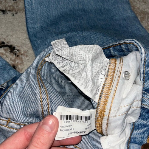 Zara jeans size S like new, 100% cotton, blue