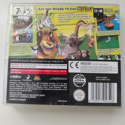 Madagascar Escape 2 Africa Nintendo DS game like new