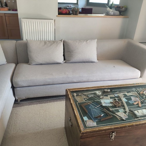 Silvestridis three-seater sofas used, set of two with cushions