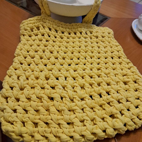 Handmade yellow shoulder bag new